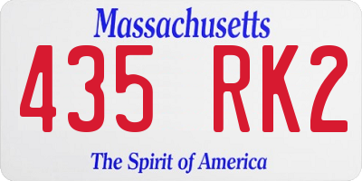 MA license plate 435RK2
