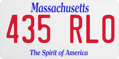 MA license plate 435RL0