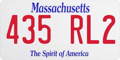 MA license plate 435RL2
