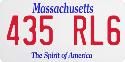 MA license plate 435RL6
