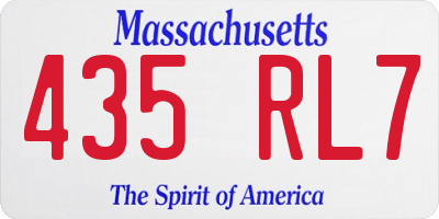 MA license plate 435RL7