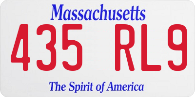 MA license plate 435RL9