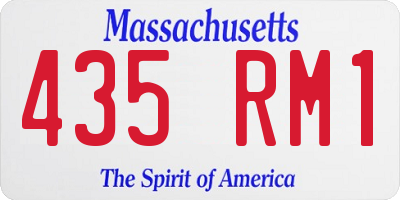 MA license plate 435RM1