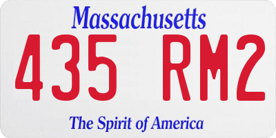 MA license plate 435RM2