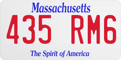 MA license plate 435RM6
