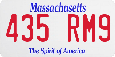MA license plate 435RM9