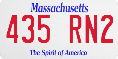 MA license plate 435RN2