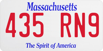 MA license plate 435RN9