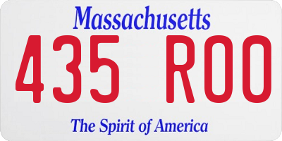 MA license plate 435RO0