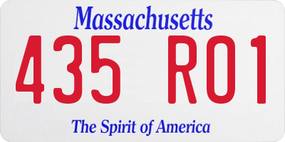 MA license plate 435RO1