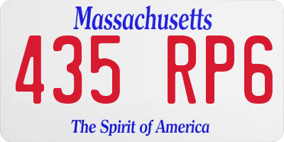 MA license plate 435RP6