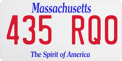 MA license plate 435RQ0