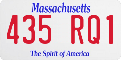 MA license plate 435RQ1