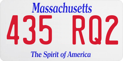 MA license plate 435RQ2
