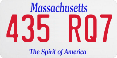 MA license plate 435RQ7