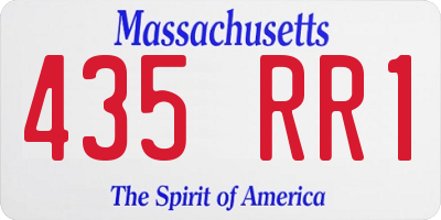 MA license plate 435RR1