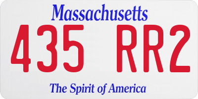 MA license plate 435RR2