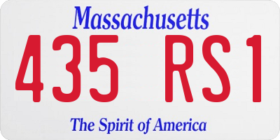 MA license plate 435RS1