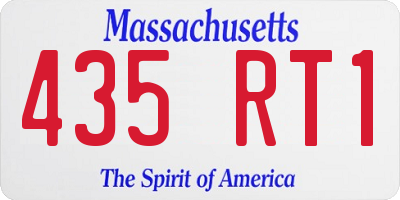 MA license plate 435RT1