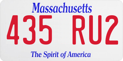 MA license plate 435RU2