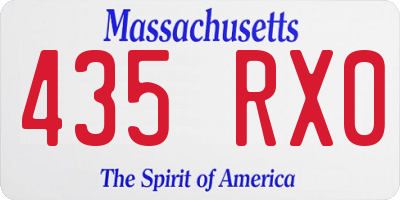 MA license plate 435RX0