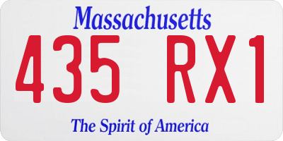MA license plate 435RX1