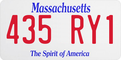 MA license plate 435RY1