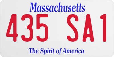MA license plate 435SA1