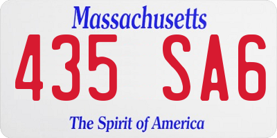 MA license plate 435SA6