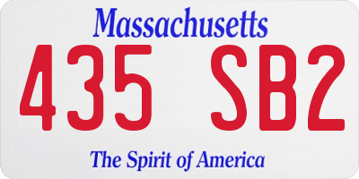 MA license plate 435SB2