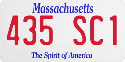 MA license plate 435SC1