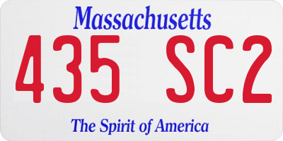 MA license plate 435SC2