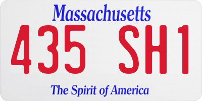 MA license plate 435SH1