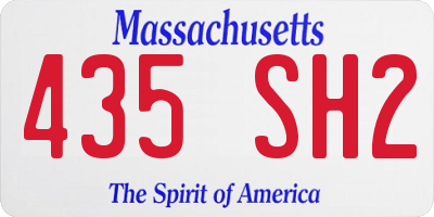 MA license plate 435SH2