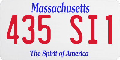 MA license plate 435SI1