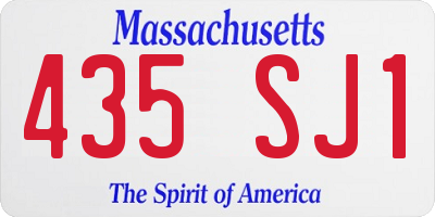 MA license plate 435SJ1
