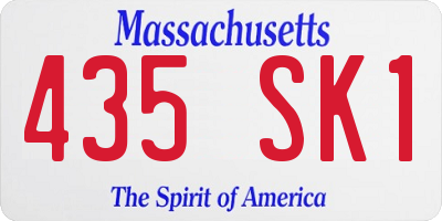 MA license plate 435SK1