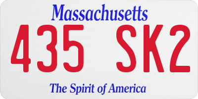 MA license plate 435SK2