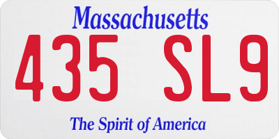 MA license plate 435SL9
