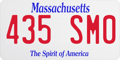MA license plate 435SM0