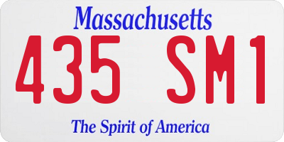 MA license plate 435SM1