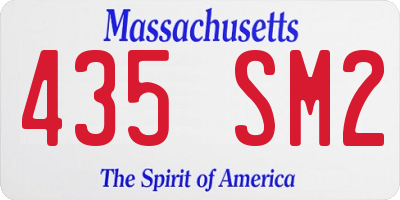 MA license plate 435SM2