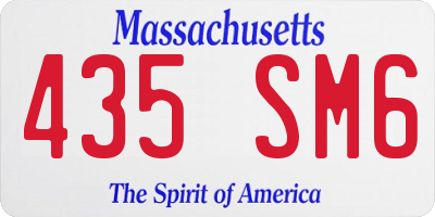 MA license plate 435SM6