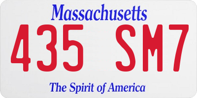 MA license plate 435SM7
