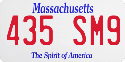 MA license plate 435SM9