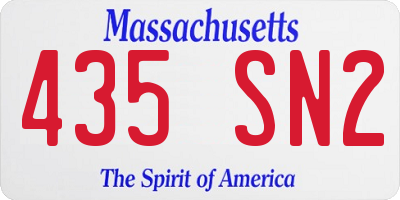 MA license plate 435SN2
