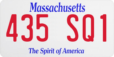 MA license plate 435SQ1