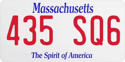 MA license plate 435SQ6