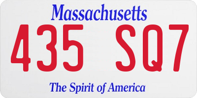 MA license plate 435SQ7