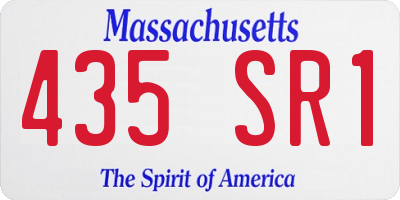 MA license plate 435SR1